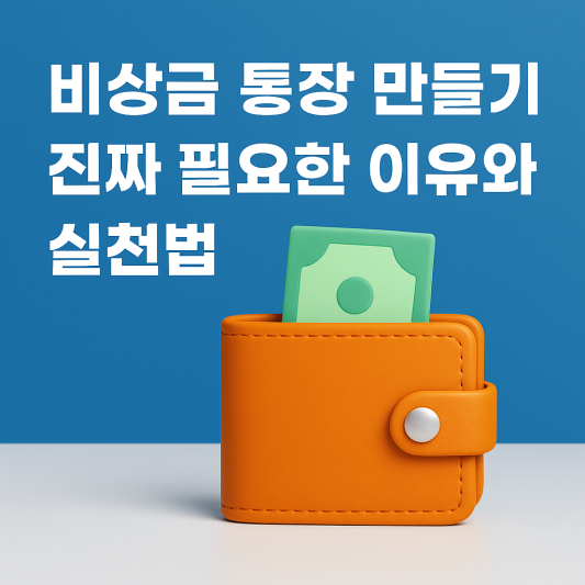 비상금 통장 만들기, 진짜 필요한 이유와 실천법